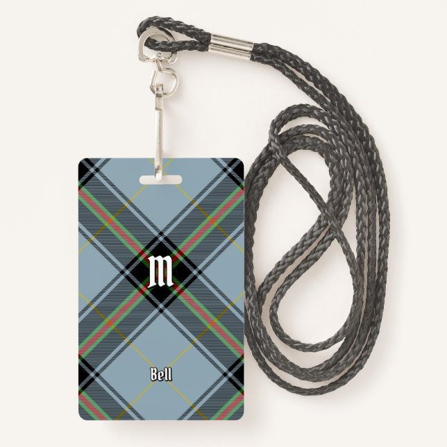Clan Bell Tartan Badge (Front with Lanyard)