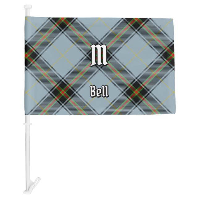 Clan Bell Tartan Car Flag (Front)