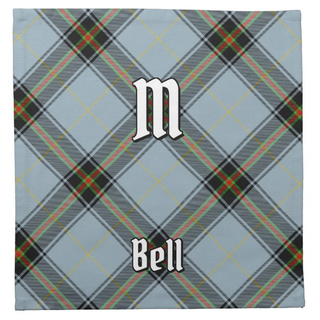 Clan Bell Tartan Cloth Napkin (Front)