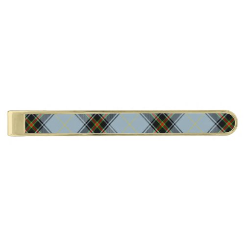 Clan Bell Tartan Gold Finish Tie Bar