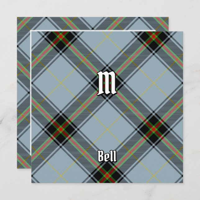 Clan Bell Tartan Invitation (Front/Back)