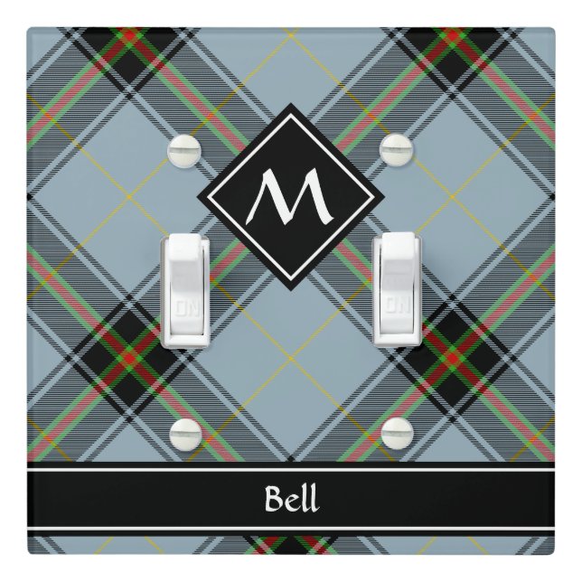 Clan Bell Tartan Light Switch Cover (In Situ)