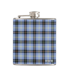 Clan Bell Tartan Monogram Flask