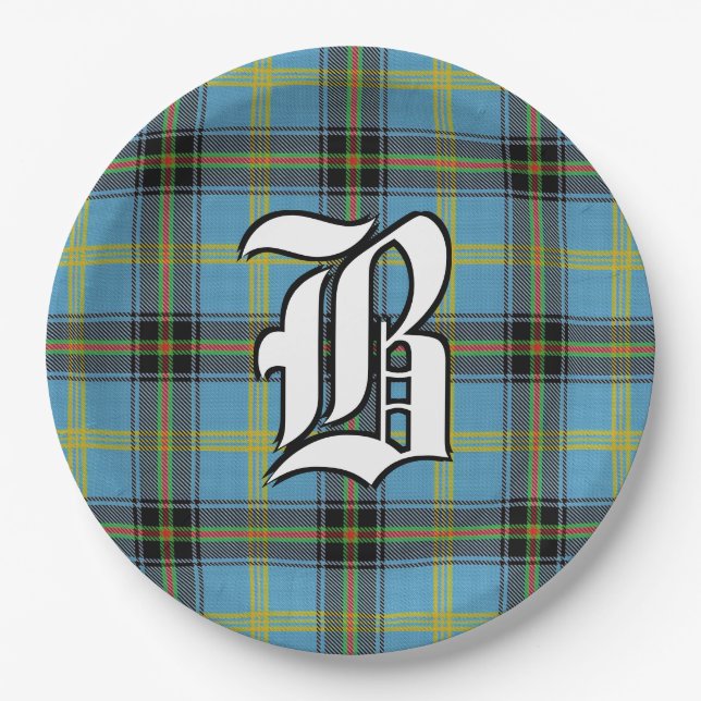 Clan Bell Tartan Plaid Paper Plates (Front)