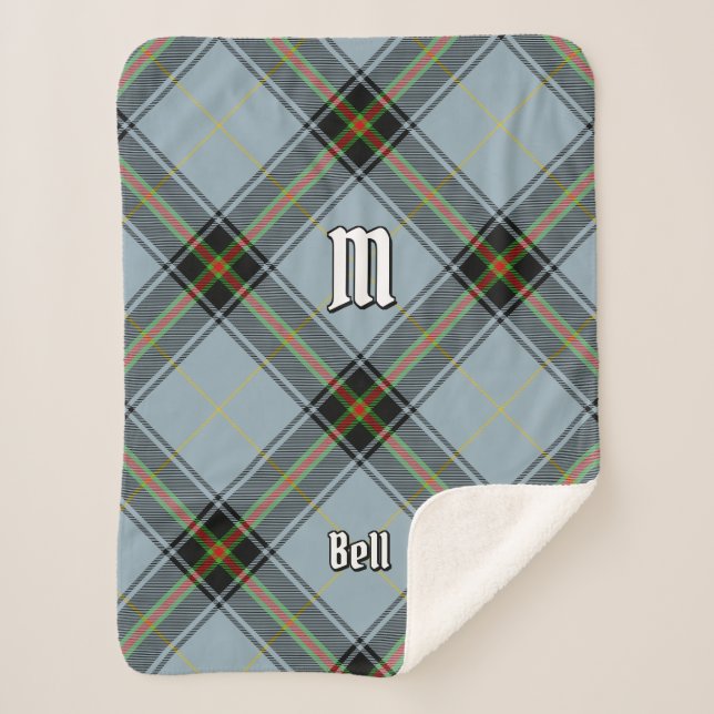 Clan Bell Tartan Sherpa Blanket (Front)