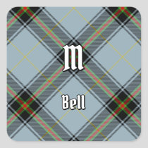 Clan Bell Tartan Square Sticker