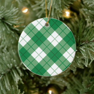 Clan Bias plaid Tartan Ceramic Ornament