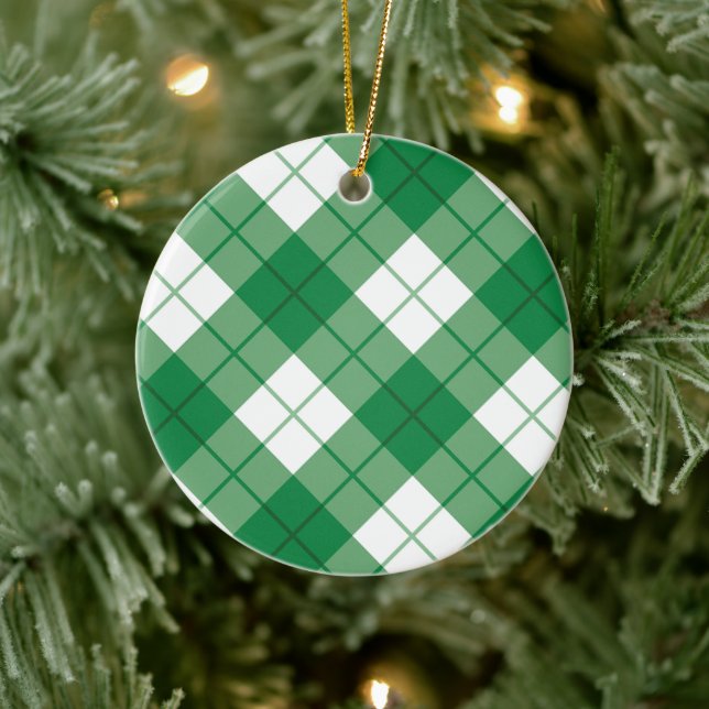 Clan Bias plaid Tartan Ceramic Ornament (Tree)
