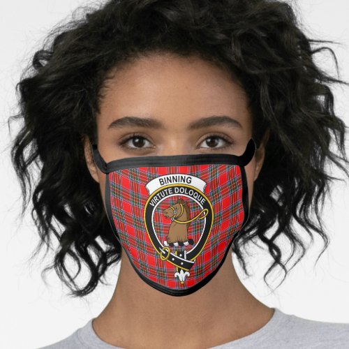 Clan Binning of Wallingford Tartan Plaid Face Mask