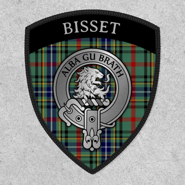 Clan Bisset [EDIT] Tartan & Alba Gu Brath Crest Patch (Front)