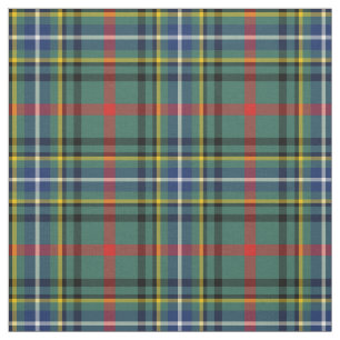Clan Bisset Tartan Green Plaid Fabric