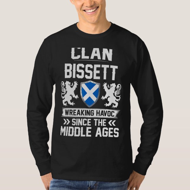 Clan Bissett Scottish Family Clan Scotland Wreakin T-Shirt (Front)