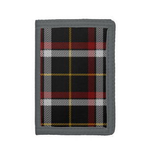 Clan Black Tartan Trifold Wallet