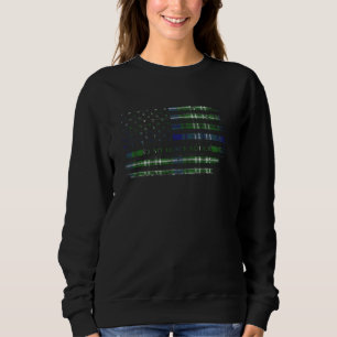Clan Blackadder Scottish tartan US flag kilt Scotl Sweatshirt