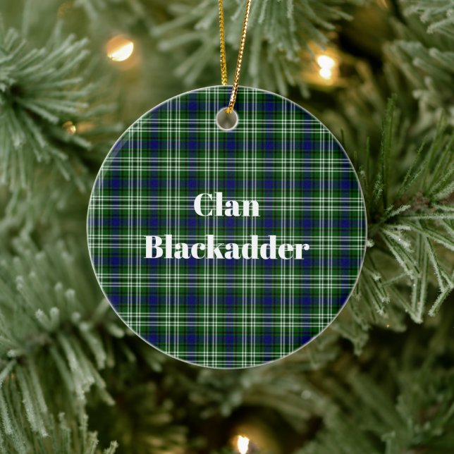 Clan Blackadder Tartan Ceramic Ornament (Tree)