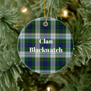 Clan Blackwatch Dress Modern Tartan Ceramic Ornament
