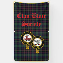 Clan Blair Banner Tartan Background Vertical
