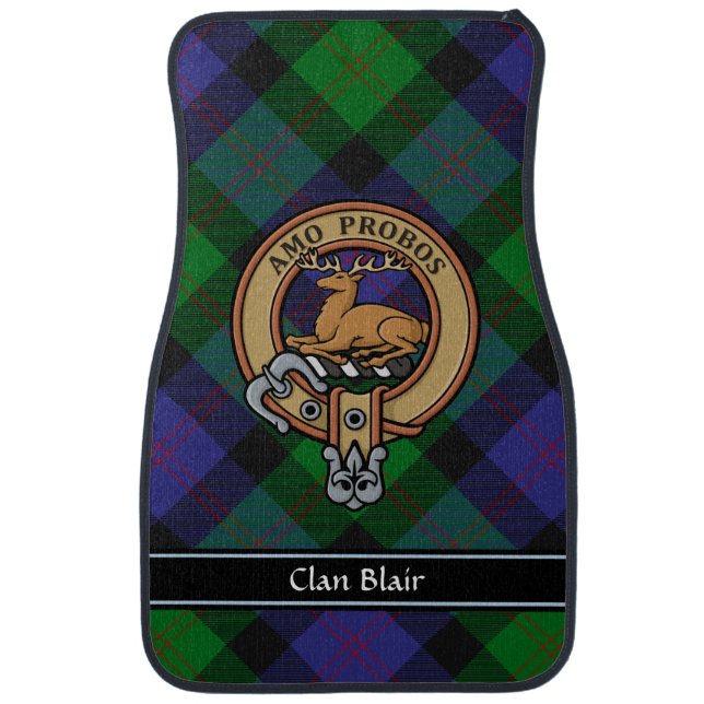 Clan Blair Crest Car Floor Mat (Front)