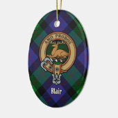 Clan Blair Crest Ceramic Ornament (Left)