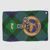 Clan Blair Crest Golf Towel (Horizontal)