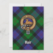 Clan Blair Crest Invitation (Back)