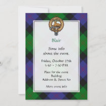 Clan Blair Crest Invitation
