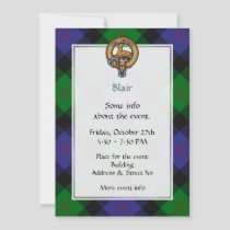 Clan Blair Crest Invitation