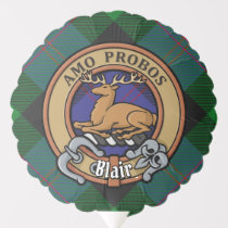 Clan Blair Crest over Tartan Balloon