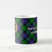 Clan Blair Crest over Tartan Coffee Mug (Center)
