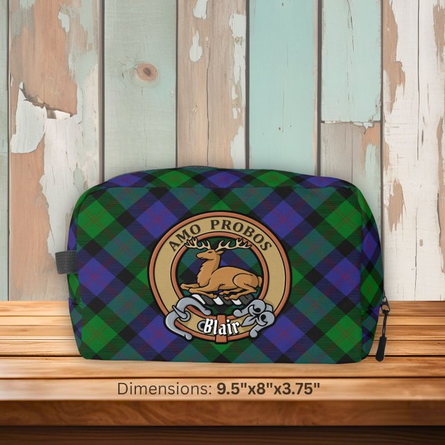 Clan Blair Crest over Tartan Dopp Kit (Creator Uploaded)