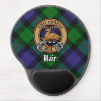 Clan Blair Crest over Tartan Gel Mouse Pad