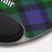 Clan Blair Crest over Tartan Gel Mouse Pad (Right Side)