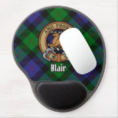 Clan Blair Crest over Tartan Gel Mouse Pad (Left Side)