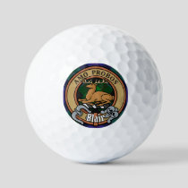 Clan Blair Crest over Tartan Golf Balls