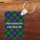 Clan Blair Crest over Tartan Keychain (Back)