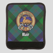 Clan Blair Crest over Tartan Luggage Handle Wrap