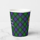 Clan Blair Crest over Tartan Paper Cups (Right)
