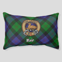Clan Blair Crest over Tartan Pet Bed