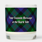 Clan Blair Crest over Tartan Scented Candle (Back)