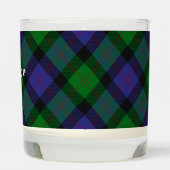 Clan Blair Crest over Tartan Scented Candle (Left)