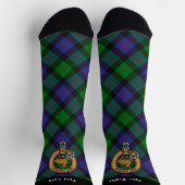 Clan Blair Crest over Tartan Socks (Top)