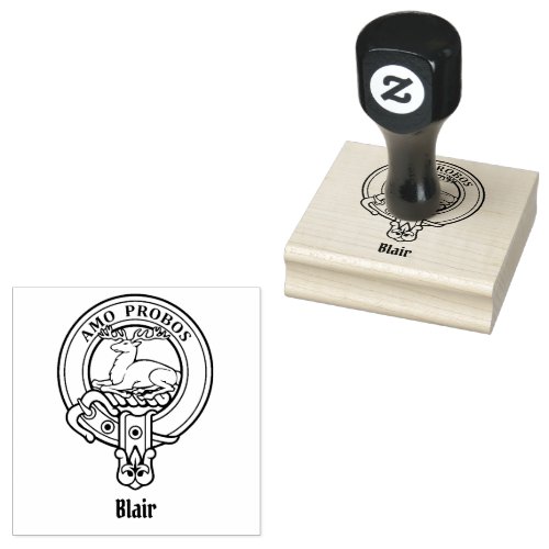 Clan Blair Crest Rubber Stamp