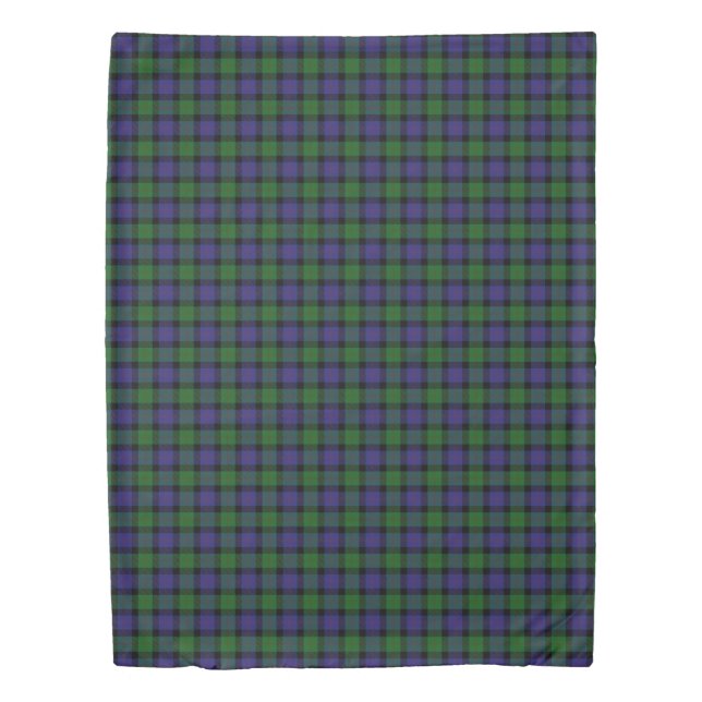Clan Blair Scottish Accents Blue Green Tartan Duvet Cover (Front)