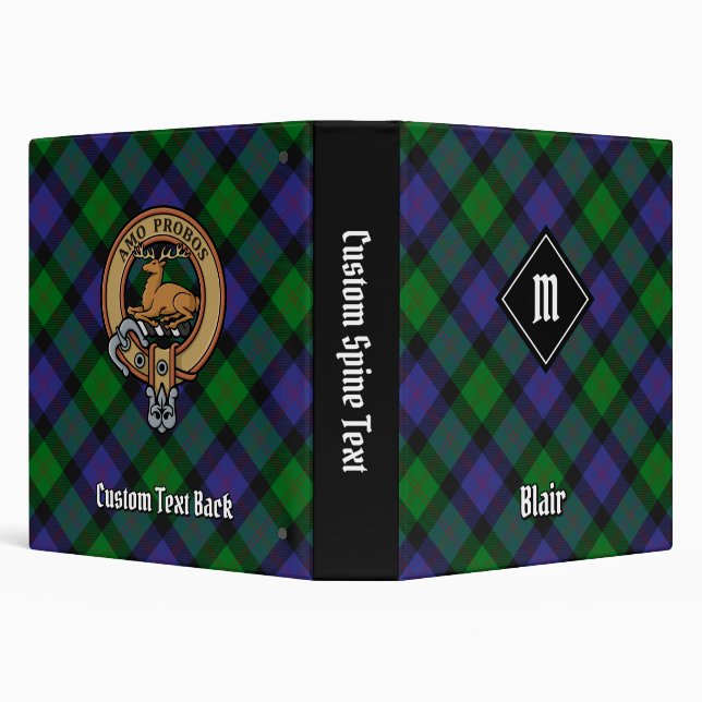 Clan Blair Tartan 3 Ring Binder (Background)