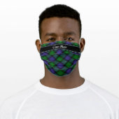 Clan Blair Tartan Adult Cloth Face Mask (Worn)