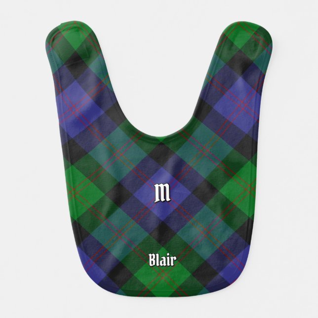 Clan Blair Tartan Baby Bib (Front)