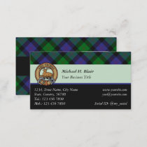 Clan Blair Tartan Business Card