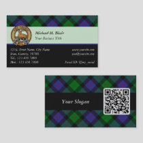 Clan Blair Tartan Business Card