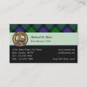 Clan Blair Tartan Business Card (Front)