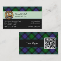 Clan Blair Tartan Business Card